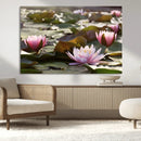 Lotus Flower Wall Art Canvas Print, Water Lily Large Wall