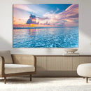 Ocean Sunset Canvas Wall Art Print – Tranquil Seascape
