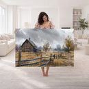 Rustic Autumn Farmhouse Wall Art Canvas Print – Serene
