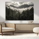 Moody Forest Wall Art – Framed Mountain Fog Canvas Artwork, by MyGreatCanvas | Canvas Wall Art Prints | Photo Prints & Wall Decor