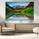 Maroon Bells Lake Wall Art Canvas Print – Framed Majestic