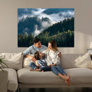 Misty Forest Wall Art Canvas Print – Pine Hills Foggy Trees
