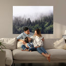 Misty Forest Wall Art Canvas Print – Foggy Pines Pine Valley