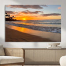 Tropical Beach Wall Art – Framed Sunset Ocean Canvas by MyGreatCanvas | Canvas Wall Art Prints | Photo Prints & Wall Decor
