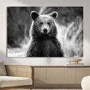 Grizzly Bear Wall Art Canvas Print – Framed Black White by MyGreatCanvas | Canvas Wall Art Prints | Photo Prints & Wall Decor