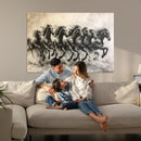 Galloping Horses Wall Art Canvas Print – Framed Wild