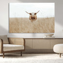 Texas Longhorn Wall Art Canvas Print – Framed Lone Cattle by MyGreatCanvas | Canvas Wall Art Prints | Photo Prints & Wall Decor