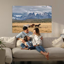 Grand Teton Park Wild Horses Wall Art Canvas Print – Framed