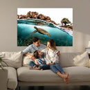 Sea Turtle Wall Art Canvas Print – Framed Ocean Life