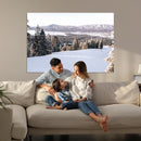 Snowy Mountain Wall Art Canvas Print – Framed Ski Slope