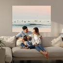 Pastel Ocean Wall Art Canvas Print – Framed Soft Sunset Calm