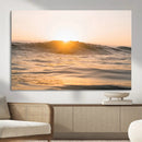 Calm Water Wall Art – Framed Sunset Waves Canvas Artwork, by MyGreatCanvas | Canvas Wall Art Prints | Photo Prints & Wall Decor