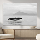 Whale Tail Wall Art – Framed Black White Ocean Canvas by MyGreatCanvas | Canvas Wall Art Prints | Photo Prints & Wall Decor