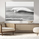 Monochrome Seascape Wall Art Canvas Print – Framed Surf Wave by MyGreatCanvas | Canvas Wall Art Prints | Photo Prints & Wall Decor