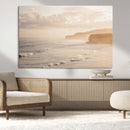 Misty Coastal Wall Art Canvas Print – Framed Golden Sunset by MyGreatCanvas | Canvas Wall Art Prints | Photo Prints & Wall Decor