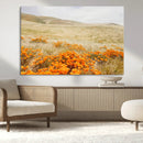 Golden Wildflowers Wall Art Canvas Print – Framed Hills by MyGreatCanvas | Canvas Wall Art Prints | Photo Prints & Wall Decor