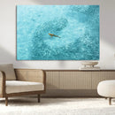 Fish Swarm Wall Art Canvas Print – Framed Marine Life Art by MyGreatCanvas | Canvas Wall Art Prints | Photo Prints & Wall Decor