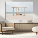 Beach Swing Wall Art Canvas Print – Framed Quiet Beach Art by MyGreatCanvas | Canvas Wall Art Prints | Photo Prints & Wall Decor