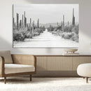 Winter Wall Art Canvas Print – Framed Cactus Path Art by MyGreatCanvas | Canvas Wall Art Prints | Photo Prints & Wall Decor