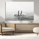 Black White Ocean Wall Art Canvas Print – Framed Monochrome by MyGreatCanvas | Canvas Wall Art Prints | Photo Prints & Wall Decor