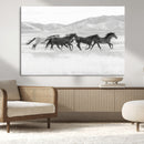 Wild Horses Running Wall Art Canvas Print, Framed Black by MyGreatCanvas | Canvas Wall Art Prints | Photo Prints & Wall Decor