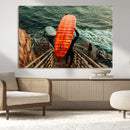 Surfer Stairway Wall Art Canvas Print – Framed Ocean Surf by MyGreatCanvas | Canvas Wall Art Prints | Photo Prints & Wall Decor