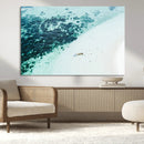 Minimal Beach Wall Art – Framed Ocean Swimming Canvas by MyGreatCanvas | Canvas Wall Art Prints | Photo Prints & Wall Decor