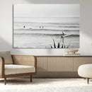 Surfer Silhouette Wall Art – Framed Calm Ocean Monochrome by MyGreatCanvas | Canvas Wall Art Prints | Photo Prints & Wall Decor
