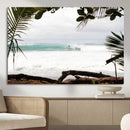Tropical Surf Wall Art Canvas Print – Framed Palm Tree View by MyGreatCanvas | Canvas Wall Art Prints | Photo Prints & Wall Decor