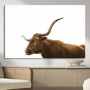 Longhorn Cow Wall Art Canvas Print – Framed Western Animal by MyGreatCanvas | Canvas Wall Art Prints | Photo Prints & Wall Decor