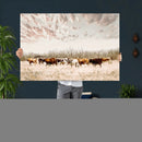 Longhorn Cattle Wall Art Canvas Print – Framed Texas Ranch