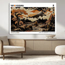 Modern Japanese Wall Art Canvas Print – Framed Abstract