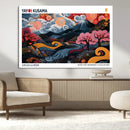 Modern Japanese Wall Art Canvas Print – Framed Abstract