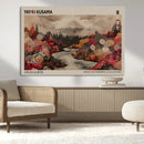 Modern Japanese Wall Art Canvas Print – Framed Abstract