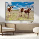 Texas Longhorn Wall Art Canvas Print – Framed Western Decor by MyGreatCanvas | Canvas Wall Art Prints | Photo Prints & Wall Decor