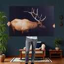 Rustic Elk Wall Art Canvas Print – Framed Moody Wildlife Art by MyGreatCanvas | Canvas Wall Art Prints | Photo Prints & Wall Decor