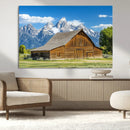 Mountain Barn Scene Wall Art Canvas Print – Framed Rustic by MyGreatCanvas | Canvas Wall Art Prints | Photo Prints & Wall Decor