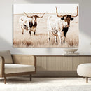 Rustic Cow Scene Wall Art Canvas Print – Framed Farmhouse by MyGreatCanvas | Canvas Wall Art Prints | Photo Prints & Wall Decor