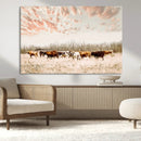 Cow Herd Wall Art Canvas Print – Framed Farmhouse Cattle by MyGreatCanvas | Canvas Wall Art Prints | Photo Prints & Wall Decor