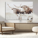 Longhorn Cow Decor Wall Art Canvas Print – Framed Rustic by MyGreatCanvas | Canvas Wall Art Prints | Photo Prints & Wall Decor