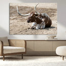 Texas Longhorn Wall Art Canvas Print – Framed Country Art by MyGreatCanvas | Canvas Wall Art Prints | Photo Prints & Wall Decor