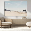 Minimalist Beach Wall Art Canvas Print – Framed Coastal