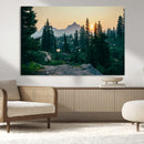Mountain Wall Art Canvas Print – Framed Forest Serenity