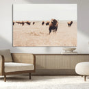 Bison Herd Wall Art Canvas Print – Framed Western Prairie by MyGreatCanvas | Canvas Wall Art Prints | Photo Prints & Wall Decor
