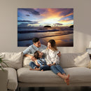 Beach Sunset Wall Art Canvas Print – Tropical Ocean Waves