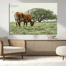 Texas Longhorn Wall Art Canvas Print – Framed Rustic Ranch by MyGreatCanvas | Canvas Wall Art Prints | Photo Prints & Wall Decor