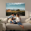 Rustic Farmhouse Wall Art Canvas Print – Teton Range Mormon