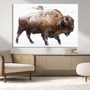 Snowy Buffalo Wall Art Canvas Print – Framed Wildlife by MyGreatCanvas | Canvas Wall Art Prints | Photo Prints & Wall Decor