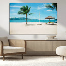 Tropical Beach Wall Art Canvas Print – Framed Palm Tree by MyGreatCanvas | Canvas Wall Art Prints | Photo Prints & Wall Decor