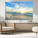 Minimalist Seaside Wall Art Canvas Print – Morning Glow